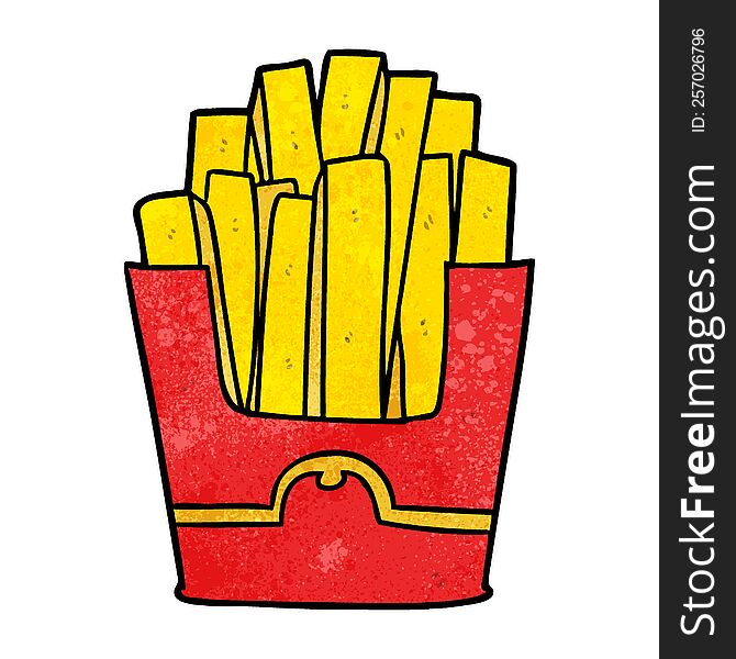 cartoon junk food fries. cartoon junk food fries