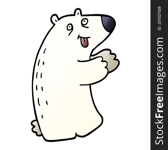 Cartoon Doodle Polar Bear