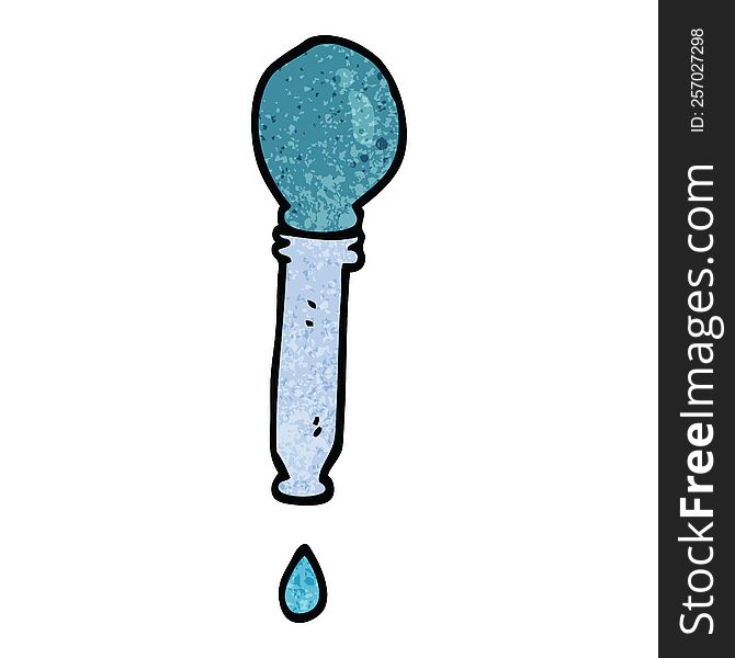 cartoon doodle dripping pipette