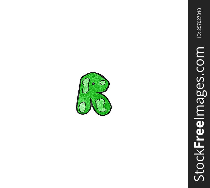 child\'s drawing of the letter r