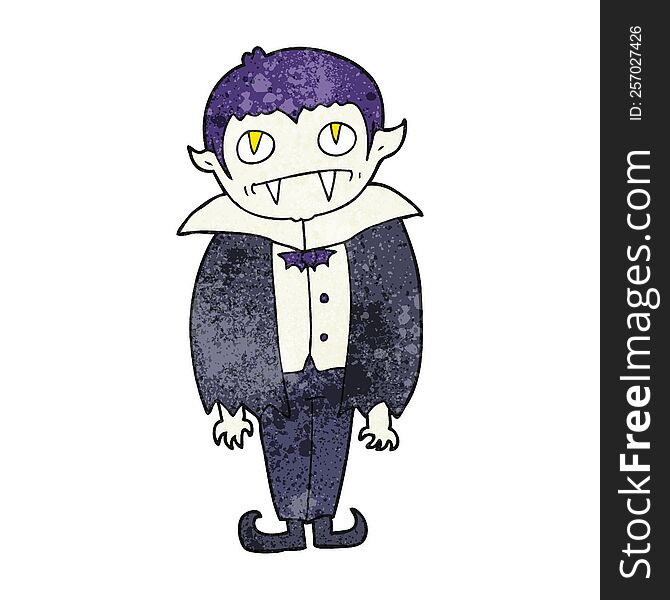 Textured Cartoon Vampire Boy