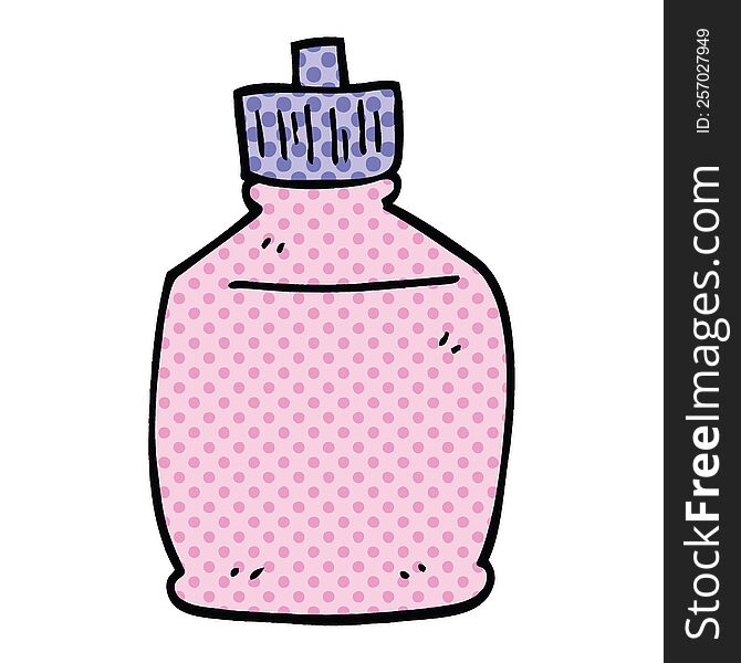 Comic Book Style Cartoon Squirt Bottle