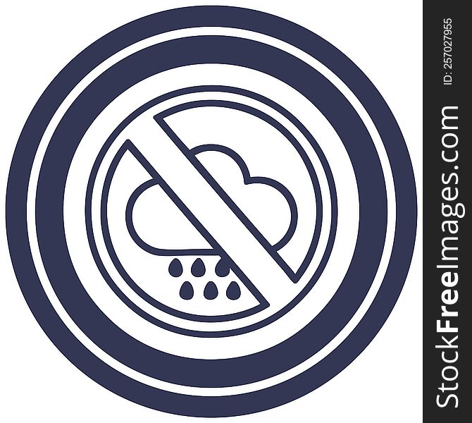 no bad weather circular icon