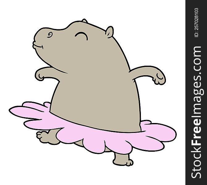 cartoon hippo ballerina. cartoon hippo ballerina
