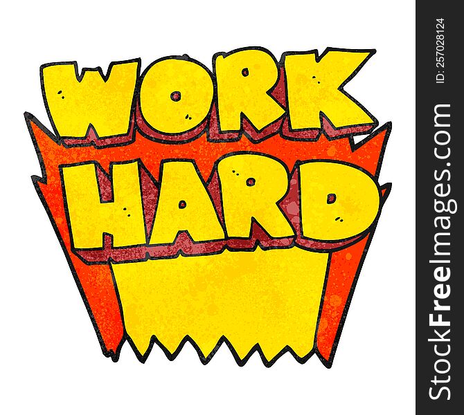 Texture Cartoon Work Hard Symbol