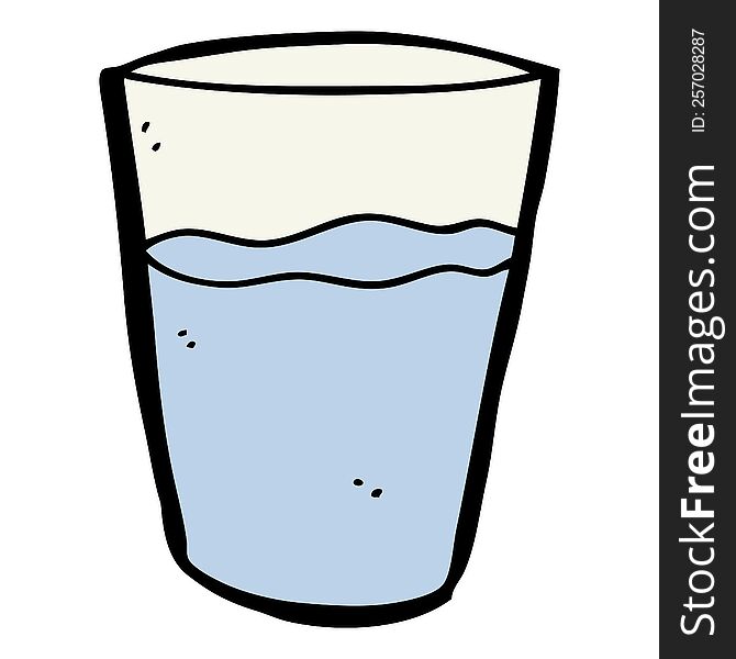 Cartoon Glass Of Water