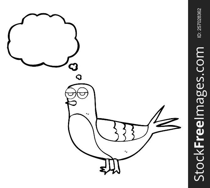 Thought Bubble Cartoon Pigeon