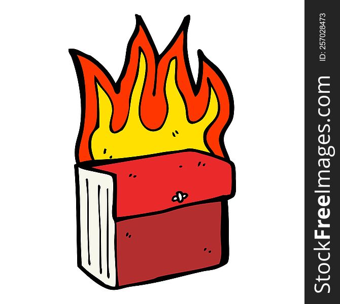 cartoon burning business files