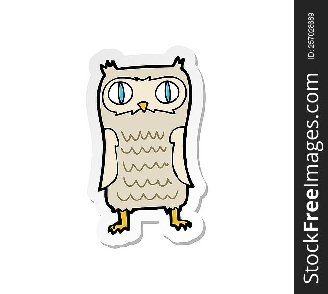 sticker of a cartoon  owl