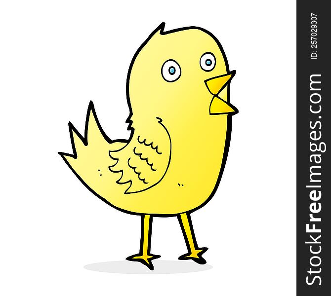 Cartoon Tweeting Bird