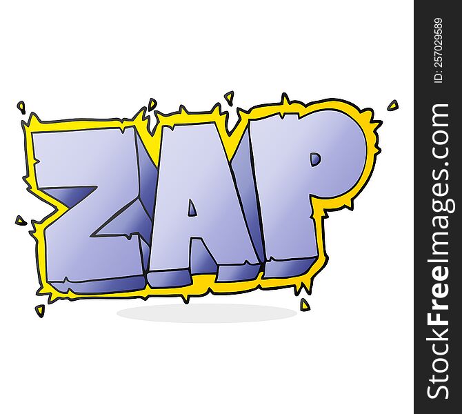 freehand drawn cartoon zap symbol