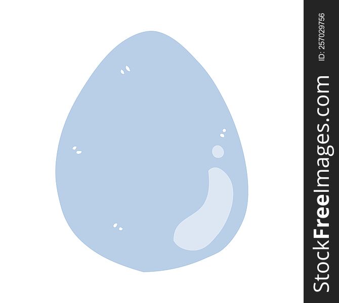 Flat Color Style Cartoon Egg
