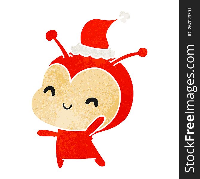 Christmas Retro Cartoon Of Kawaii Lady Bug