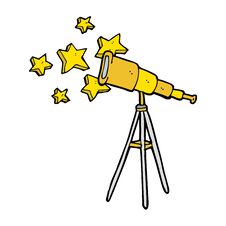 Cartoon Telescope Royalty Free Stock Images