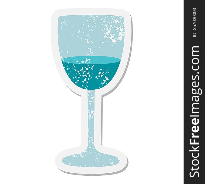 wine glass grunge sticker