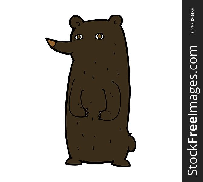 Funny Cartoon Black Bear