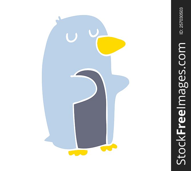 Flat Color Style Cartoon Penguin