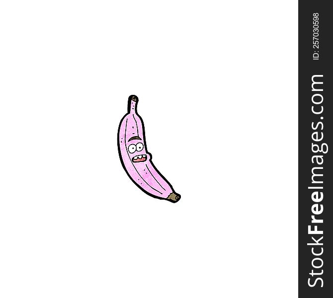 cartoon pink banana