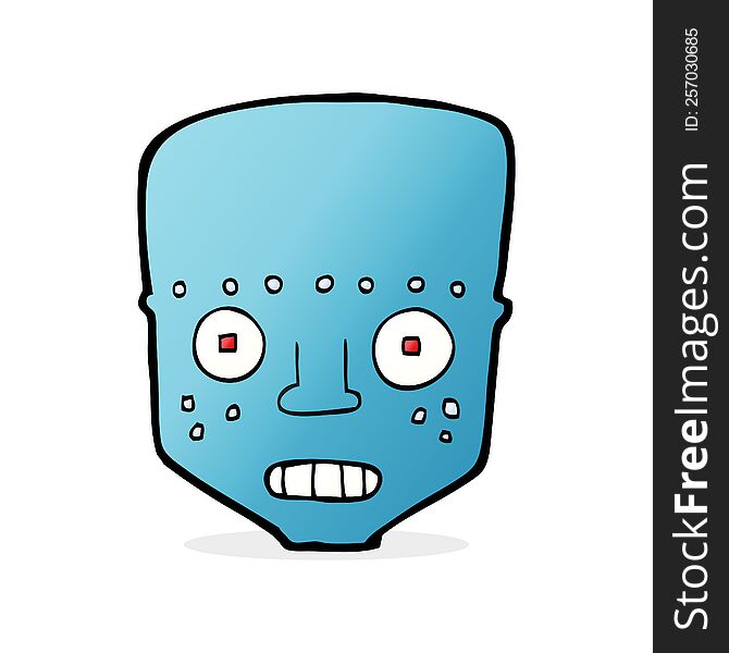 cartoon robot head