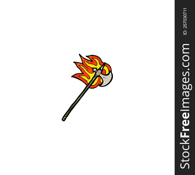 flaming medieval axe