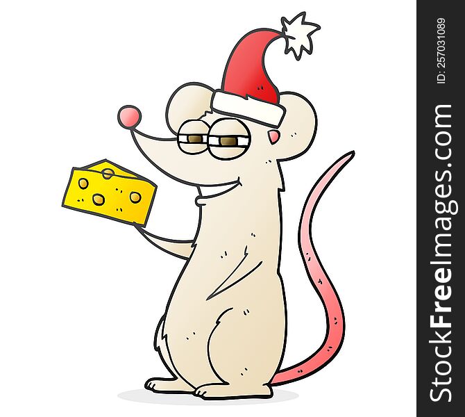 Cartoon Christmas Mouse