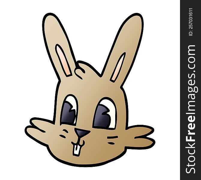 cartoon doodle bunny face