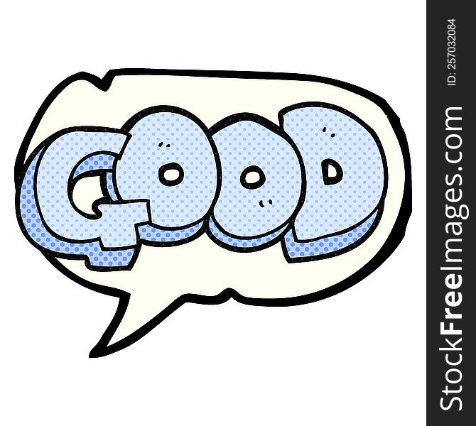 comic book speech bubble cartoon Good symbol