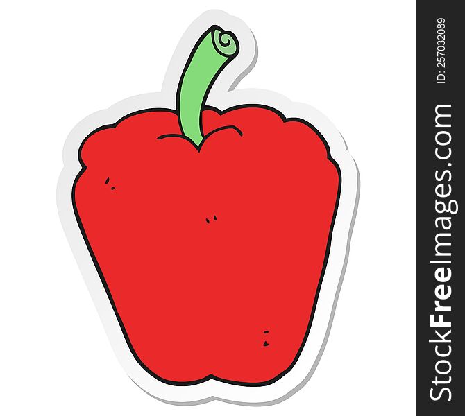 sticker of a cartoon pepper