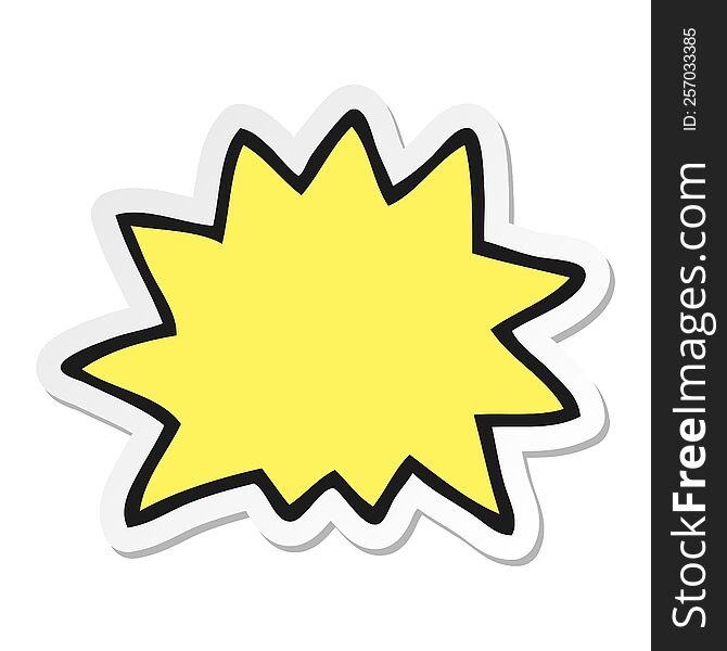Sticker Of A Cartoon Explosion Symbol
