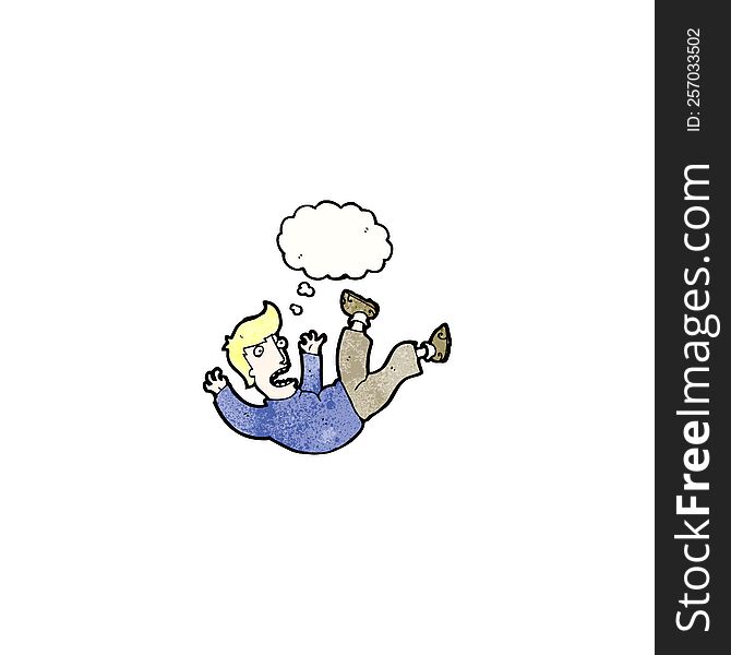 cartoon falling man