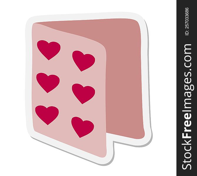 valentine card sticker