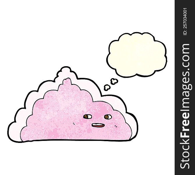 cartoon cloud with thought bubble