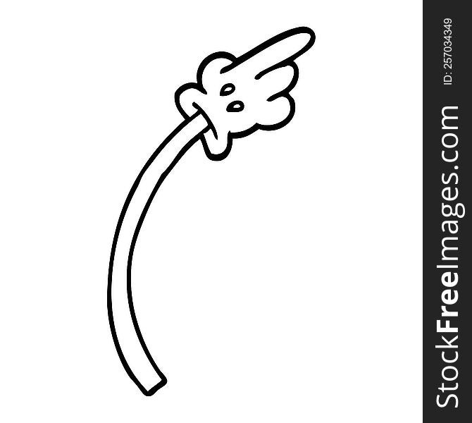 Line Drawing Cartoon Of A Hand Gesture