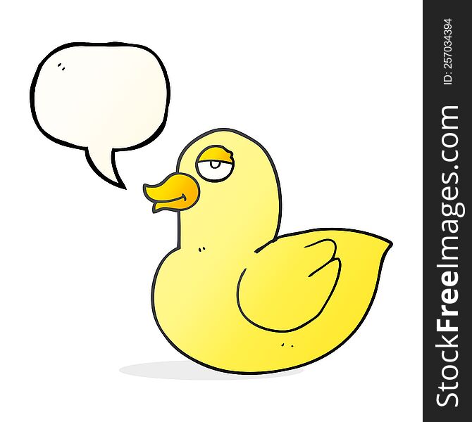 Speech Bubble Cartoon Duck