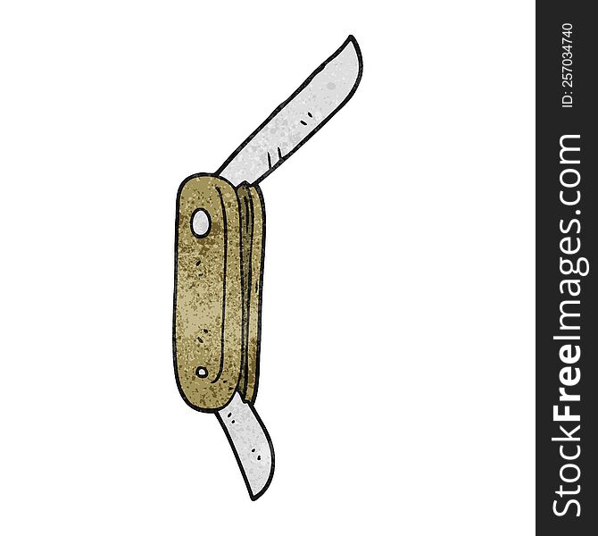 Textured Cartoon Folding Knife