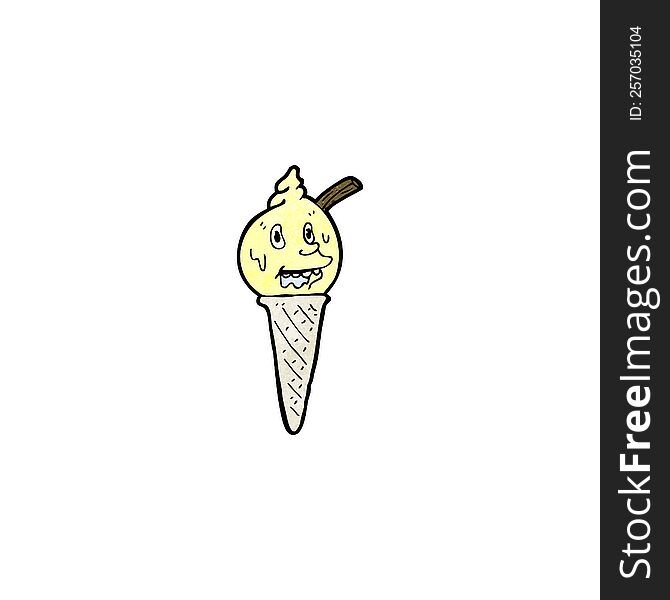 cartoon ice cream cone