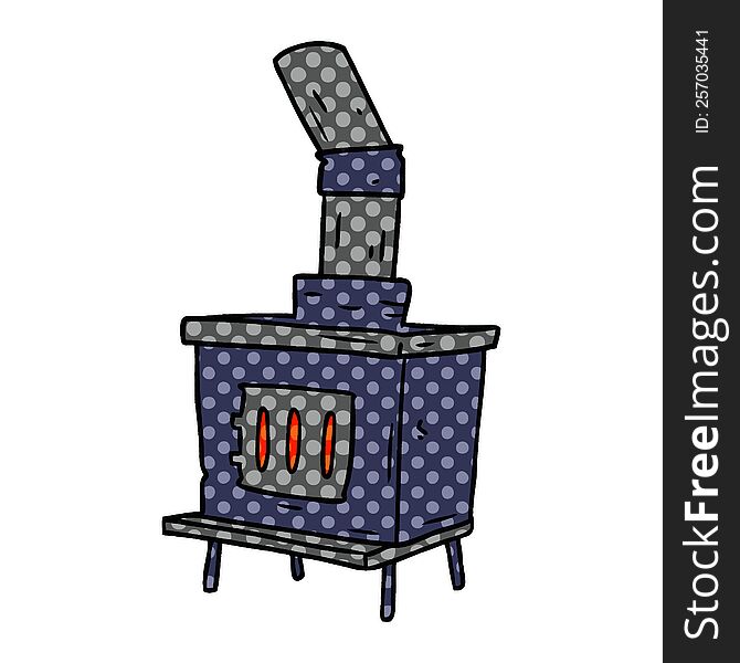 cartoon doodle of a house furnace