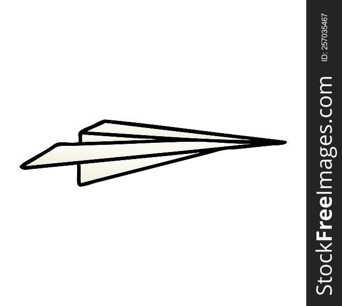 gradient shaded cartoon of a paper aeroplane