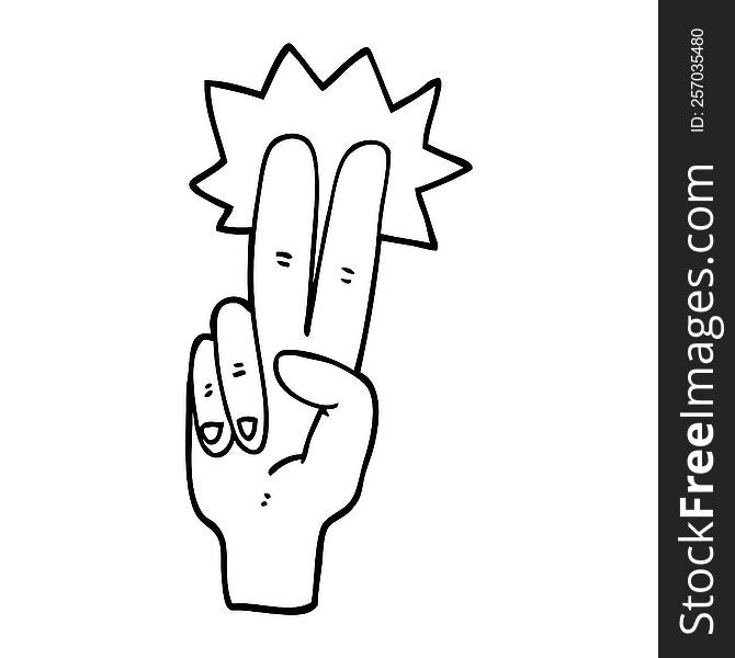 line drawing cartoon peace sign