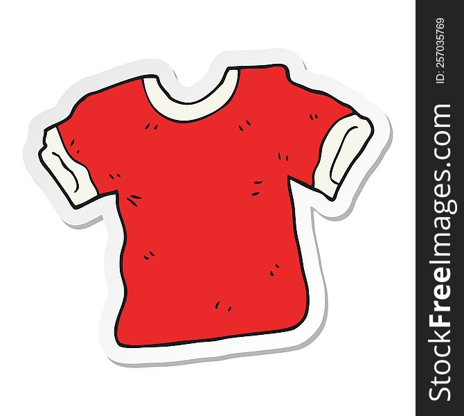 sticker of a cartoon t shirt