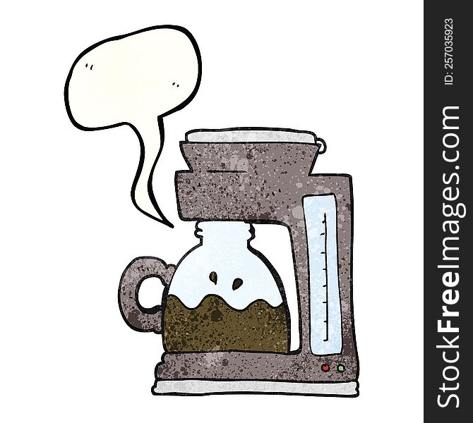 Speech Bubble Textured Cartoon Coffee Filter Machine