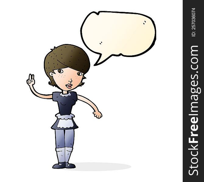 cartoon waitress taking order with speech bubble