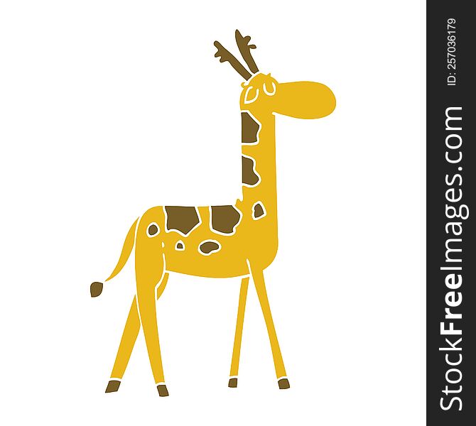 cartoon doodle funny giraffe