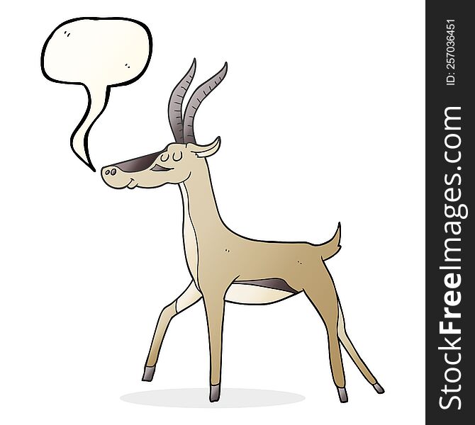 speech bubble cartoon gazelle