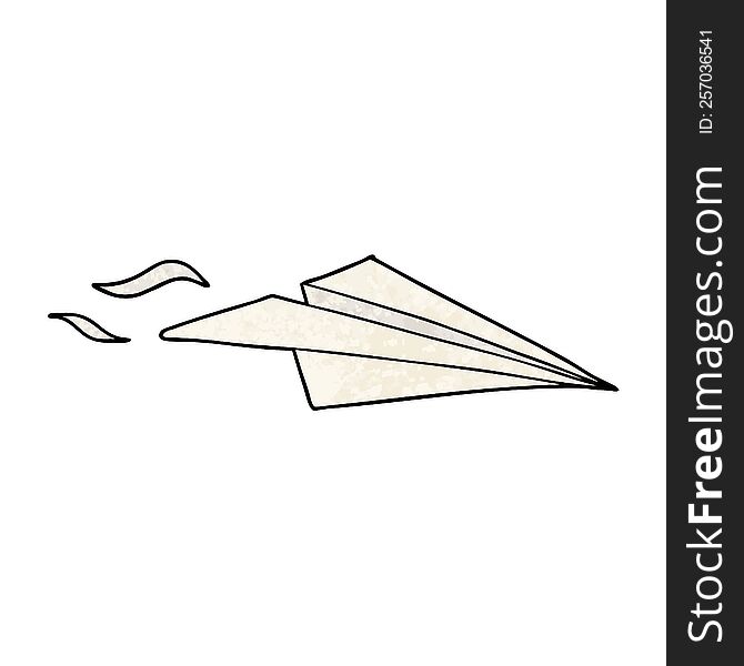 cartoon paper airplane. cartoon paper airplane