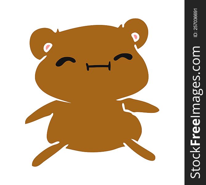 cartoon illustration kawaii cute teddy bear. cartoon illustration kawaii cute teddy bear