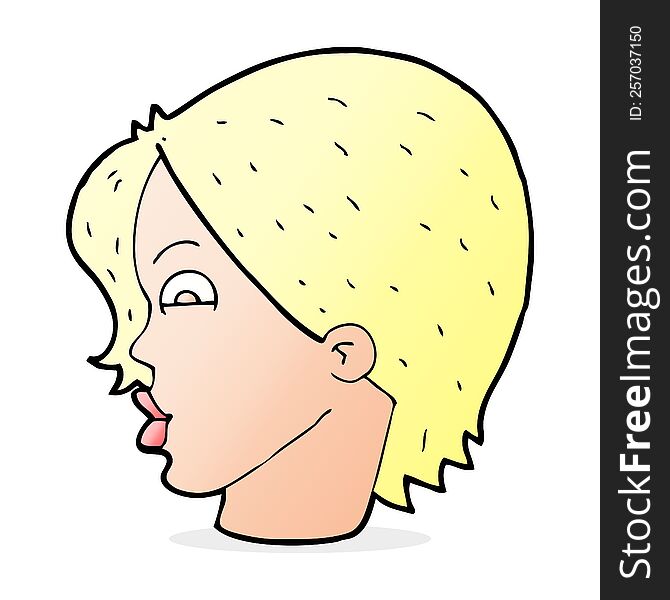 Cartoon Female Face