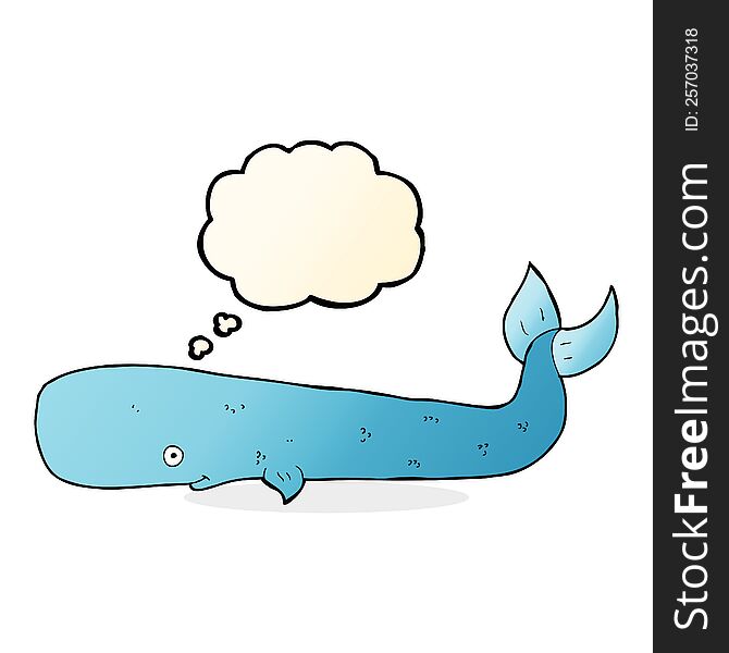 Cartoon Whale With Thought Bubble