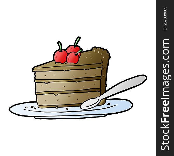 cartoon expensive slice of chocolate cake. cartoon expensive slice of chocolate cake