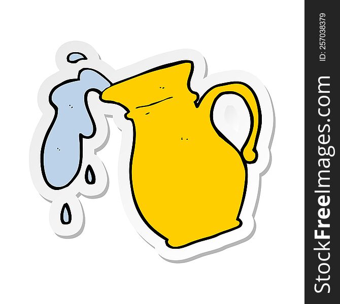 sticker of a cartoon water jug